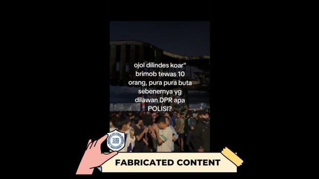 Hoaks Brimob tewas dalam pengamanan demo. [Dok. Antara]