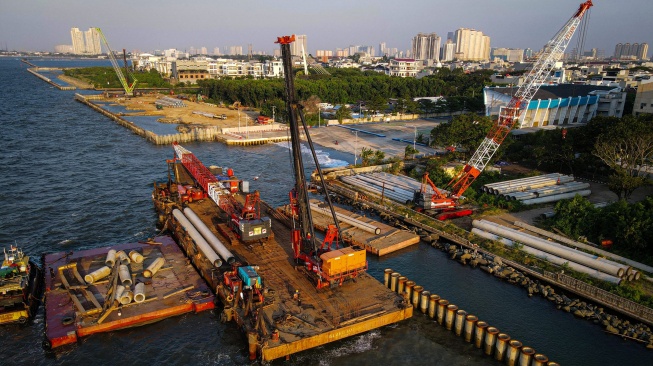 Dalam Proyek Strategis Nasional ini, Brantas Abipraya menggunakan alat pemancang inner boring yang memiliki kelebihan baik dari segi kuantitas dan kualitas (Dok: Brantas Abipraya)