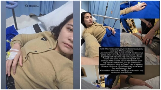 Prilly Latuconsina bagikan kondisinya yang terbaring di rumah sakit (Instagram)