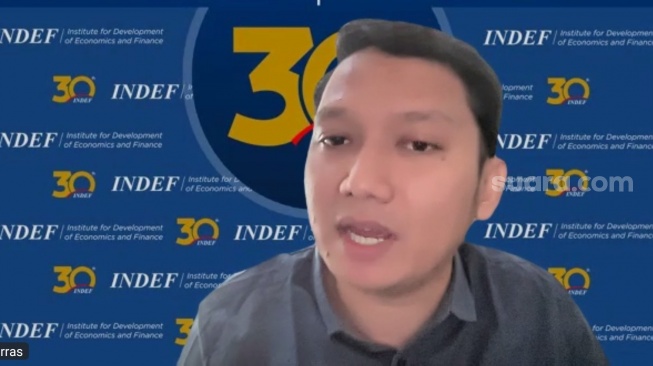 Kepala Pusat Ekonomi Digital dan UMKM Indef, Izzudin Al Farras. Foto tangkapan layar.