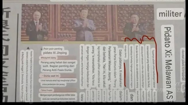 Alasan foto Prabowo di-crop koran Jepang (Threads @miiftaaahul)