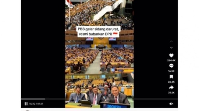 Viral PBB bubarkan DPR RI. [Dok. Antara]