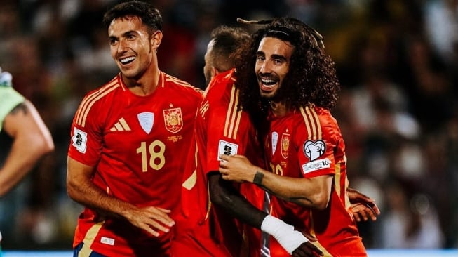 Cucurella Pecah Telur! Gol Perdana Bawa Spanyol Pesta Gol di Sofia