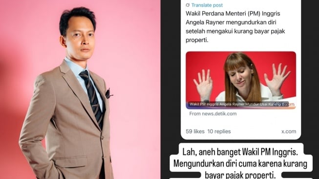 Fedi Nuril Minta Wakil PM Inggris yang Kurang Bayar Pajak Tiru Indonesia (Instagram/@fedinuril)