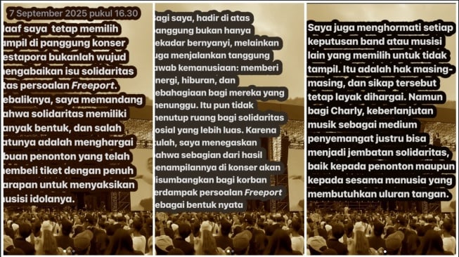 Charly Setia Band tetap tampil di Pestapora (Instagram)