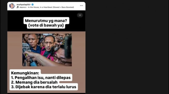Unggahan Denny Sumargo soal Nadiem Makarim (Threads)