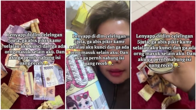 Curhat seorang perempuan yang uangnya tertukar jadi recehan setelah menabung menggunakan uang ratusan rupiah (Instagram)