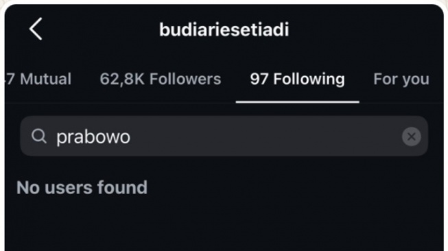 Akun Budi Arie Setiadi unffolow Prabowo