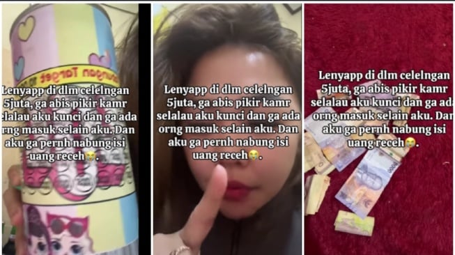 Viral! Wanita Ini Syok Isi Celengan Berubah, Uang Ratusan Ribu Mendadak Jadi Recehan