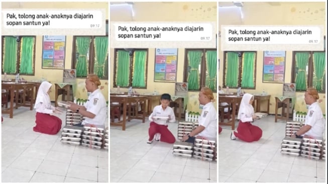 Cara pembagian MBG anak sekolah ini curi perhatian (Instagram)