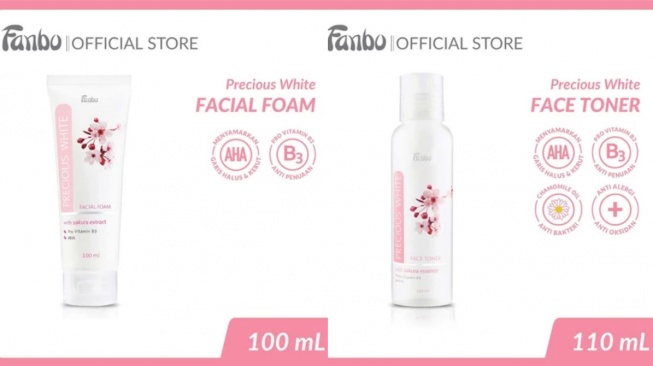 Rangkaian skincare Fanbo untuk mencerahkan wajah (Shopee/fanbocosmetics)
