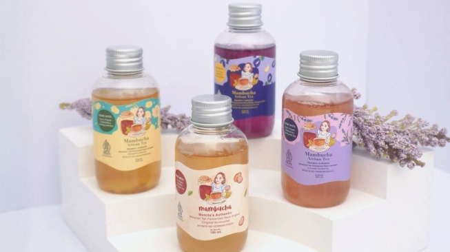 Kombucha atau minuman hasil fermentasi teh yang kaya probiotik dan antioksidan karya pengusaha muda BRILIaN dari BRI (Dok: BRI)