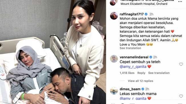Rehat dari Sorotan, Raffi Ahmad Setia Dampingi Ibunda Amy Qanita Berobat di Singapura