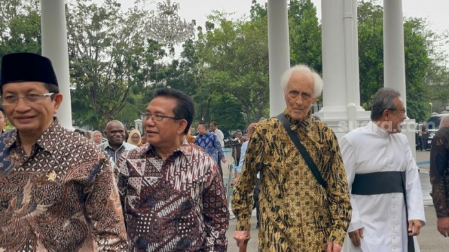 Romo Franz Magnis Suseno hingga Menag di Kompleks Istana Kepresidenan Jakarta, Kamis (11/9/2025).