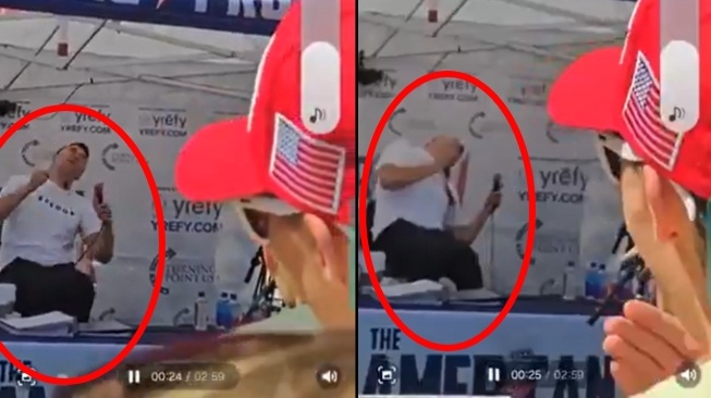 Detik-detik Charlie Kirk ditembak di bagian leher (X/Worldsource24)