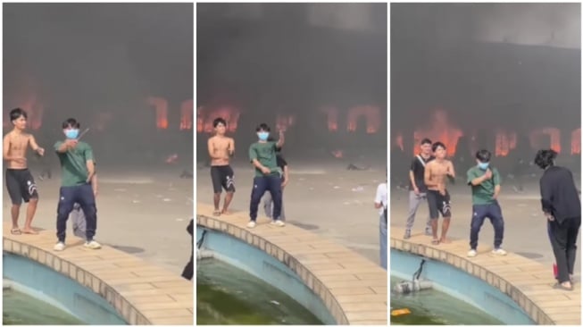 Rayakan Bangunan Terbakar, Pendemo di Nepal Joget Pacu Jalur