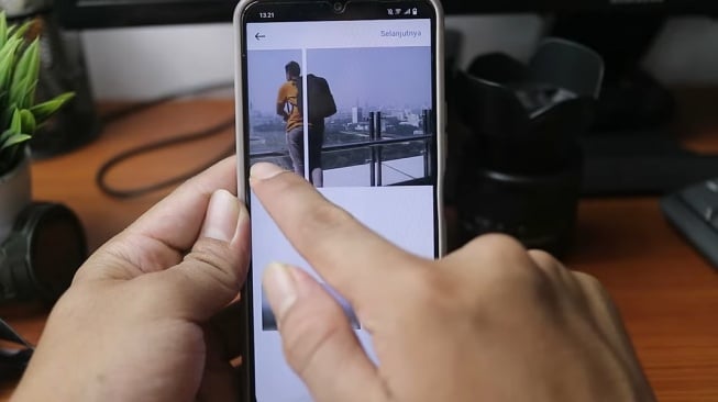 Pemilihan slide saat diedit di aplikasi Panorama Crop. (YouTube)