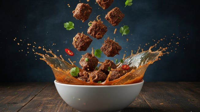 Hasil edit foto makanan di Gemini AI. [Gemini AI]