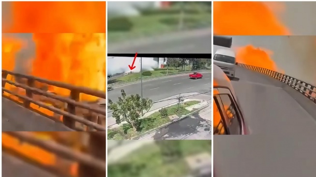 Truk  LPG meledak mengakibatkan 8 orang tewas (Instagram)