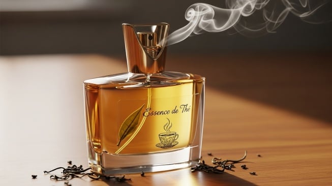 Ilustrasi parfum aroma teh (Google Studio AI)