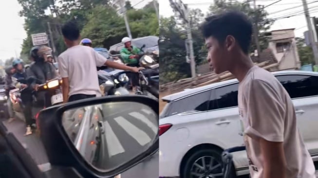 Viral Remaja Pesepeda Hadang Puluhan Pemotor Lawan Arah,Netizen: Malu Dikoreksi Gen Z!