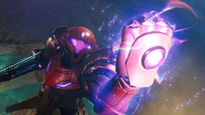 Cuplikan Metroid Prime 4: Beyond. Game ini rencananya dirilis pada 4 Desember 2025. [Nintendo]