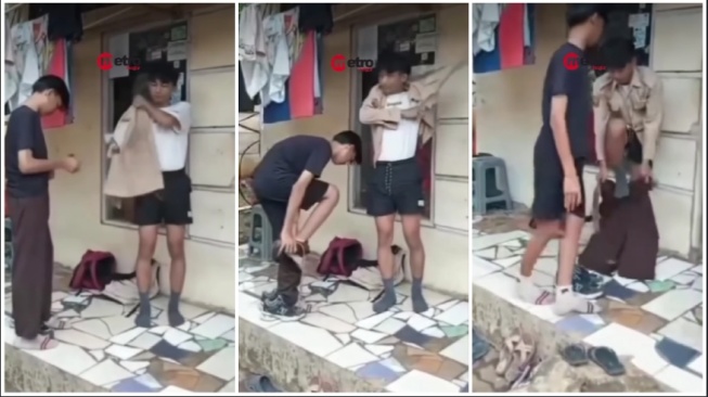 Viral Video Kakak Adik di Parung Bertukar Seragam Demi Sekolah (Instagram)