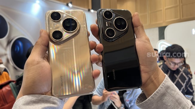 Huawei Pura 80 Ultra yang resmi meluncur ke Indonesia pada Rabu (17/9/2025). [Suara.com/Dicky Prastya]