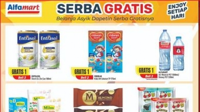Promo Serba Gratis Alfamart, Susu Hingga Tissue Beli 2 Gratis 1 Hanya 16-30 September 2025
