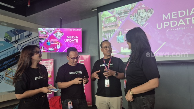 Media Update Smartfren di Jakarta, Rabu (17/9/2025). [Suara.com/Dythia]