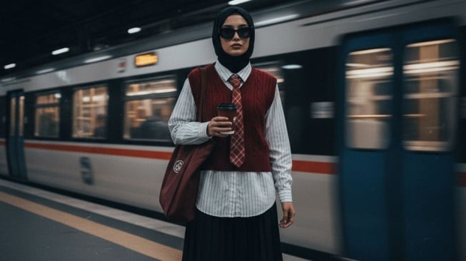 Prompt Gemini AI edit foto sinematik di stasiun. (Gemini AI)