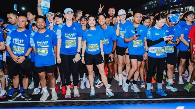Jennifer Bachdim dan Irfan Bachdim Ramaikan POCARI SWEAT RUN Lombok 2025 (Dok. Istimewa)
