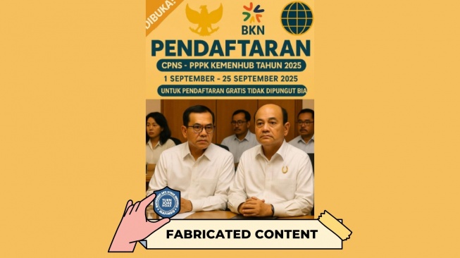 Hoaks Pendaftaran CPNS Kemenhub. [Dok. Istimewa]