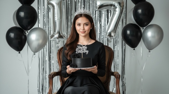 Foto ulang tahun pakai AI. [Gemini AI]
