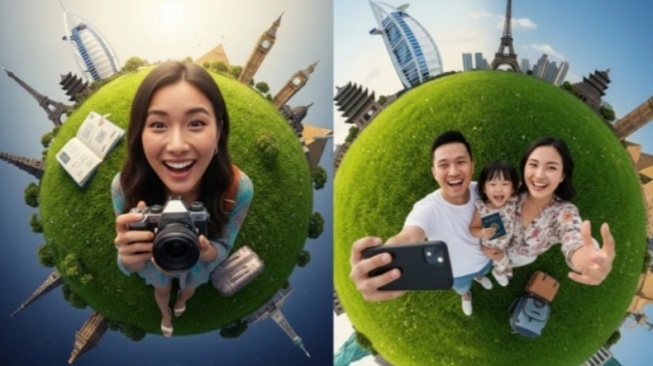 Prompt Gemini AI Edit Foto dengan Background Eiffel Paris, Cappadocia dan Banyak Lagi!