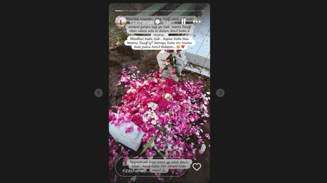 Pesan menyentuh Riza Shahab untuk anaknya yang meninggal dunia (Instagram)