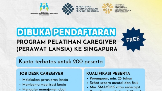 Pelatihan Gratis Perawat Lansia: KemenPPPA Kirim Caregiver ke Singapura, Gaji Dua Digit
