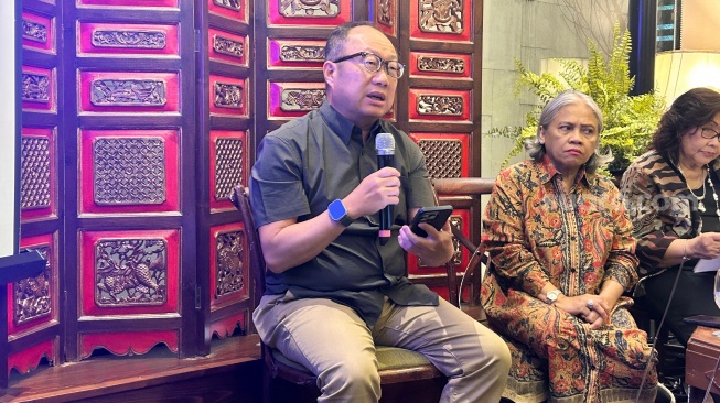 Komisaris OVO Finansial, Karaniya Dharmasaputra di Jakarta. (Suara.com/DiniAfrianti)