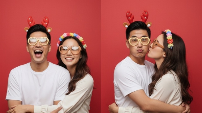 foto AI Photobox pasangan. [Gemini AI]