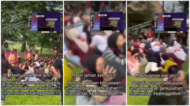 Viral Aksi Perpeloncoan Mahasiswa Baru Diduga Kampus Unsri, Dipaksa Cium Teman