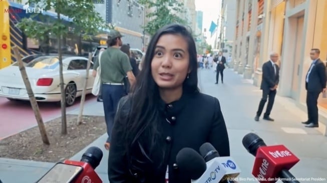 Wawancara Glory Lamria, diaspora Indonesia, saat kunjungan Presiden Prabowo Subianto di New York [YouTube/Biro Setpres]
