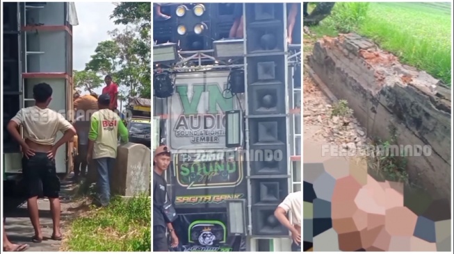 Warga Jember Geram, Jembatan Dirusak Paksa Demi Truk Sound Horeg Bisa Melintas