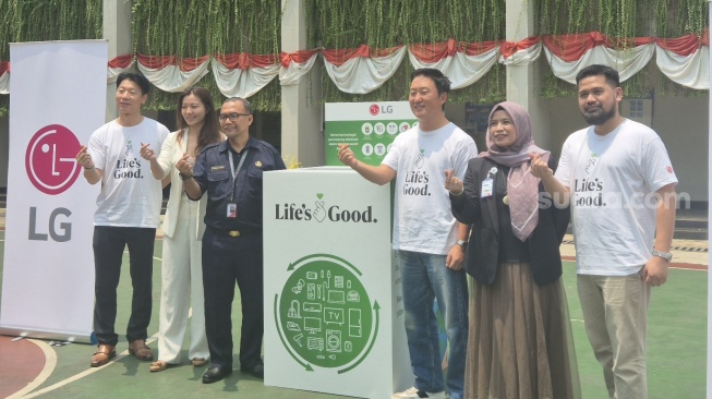 LG Electronics Indonesia menggelar E-Waste Recycling for A Better Planet, Jakarta, Selasa (23/9/2025). [Suara.com/Dythia]