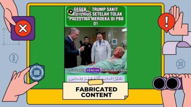 Hoaks Trump sakit misterius. [Dok. Istimewa]