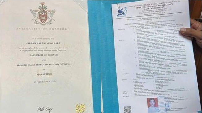 Ijazah Gibran Rakabuming Raka di MDIS Singapura (X)