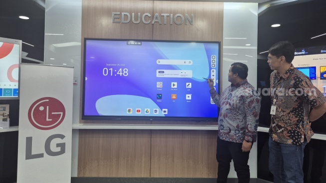 LG Electronics Indonesia membocorkan strategi memperkuat pasar Information Display, Jakarta, Kamis (25/9/2025). [Suara.com/Dythia]