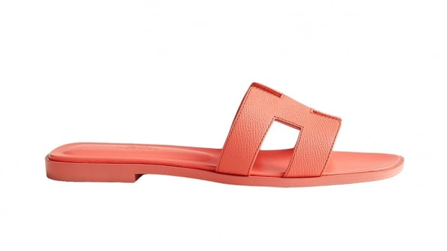 Hermès Oran Sandals Orange Joey Epsom