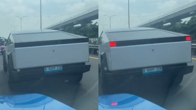 Heboh Patwal 'Tot tot Wuk wuk' Kawal Tesla Cybertruck Berpelat ZZH di Tol, Mobil Siapa?
