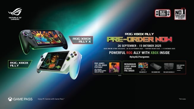 Pre-order ROG Xbox Ally dan ROG Xbox Ally X. [ASUS ROG]