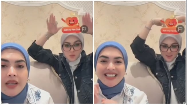 Debut Live TikTok Bareng Sang Adik, Syahrini Bingung saat Disawer dan Dapat Gift